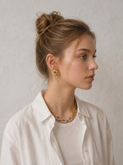 Chunky Gold Knot Earrings