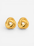 Chunky Gold Knot Earrings