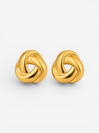 Chunky Gold Knot Earrings