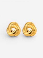 Chunky Gold Knot Earrings