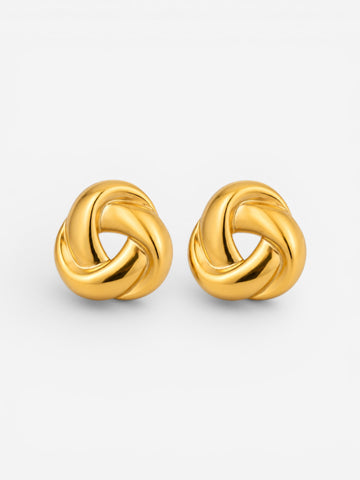 Chunky Gold Knot Earrings