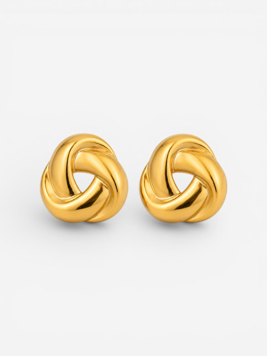 Chunky Gold Knot Earrings
