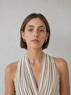 Chunky Twisted Gold Hoop Earrings