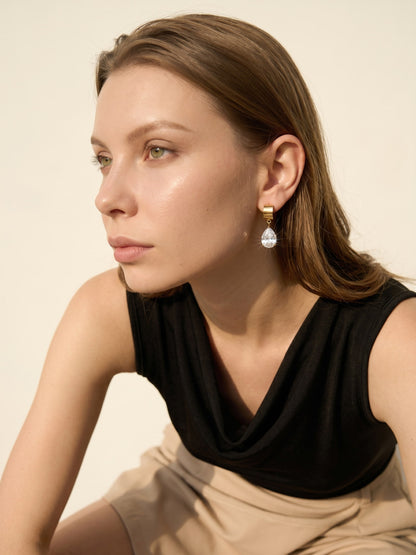 Cyra Teardrop Hoops