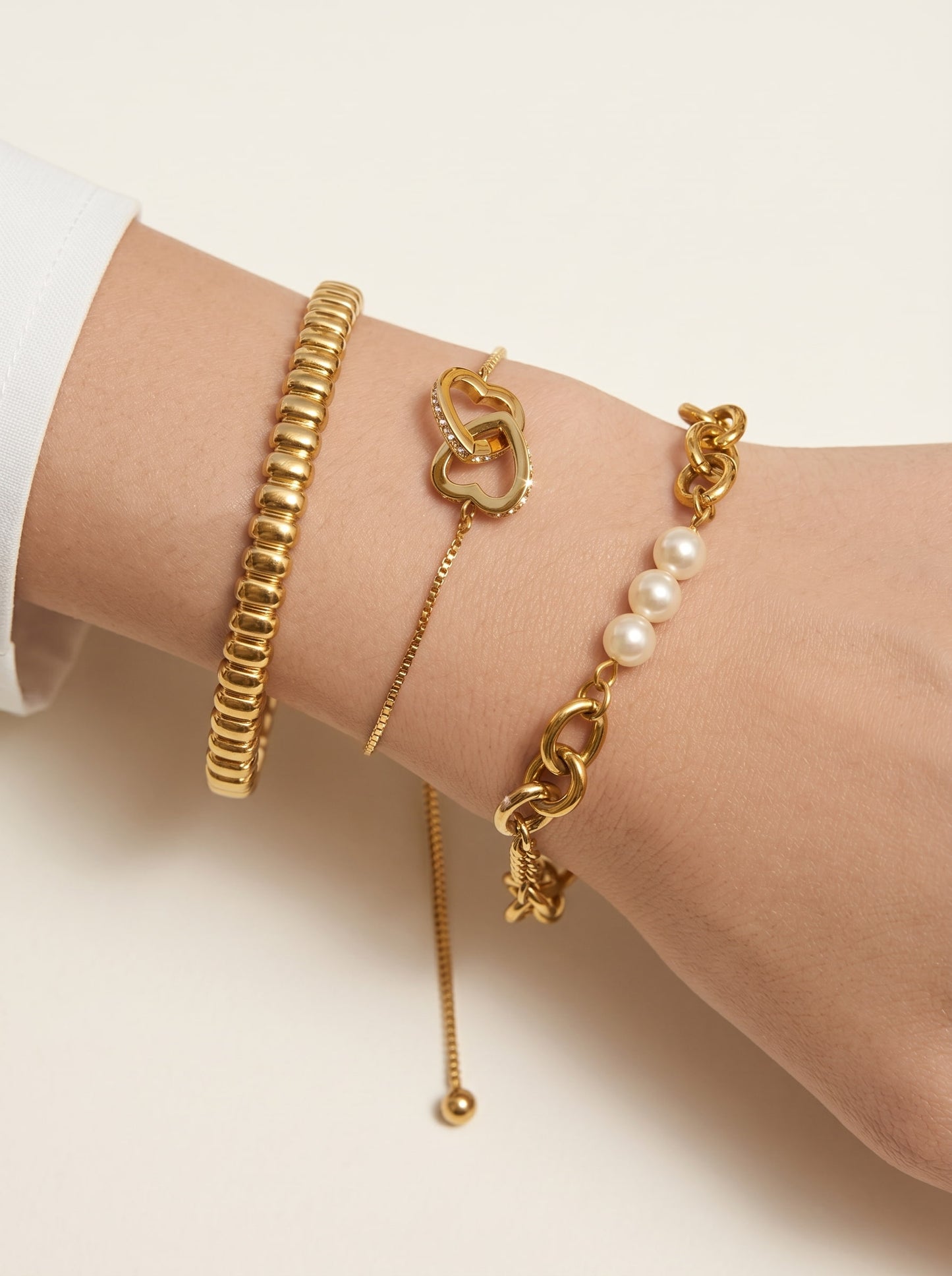 Elodie Bow & Pearl Bracelet