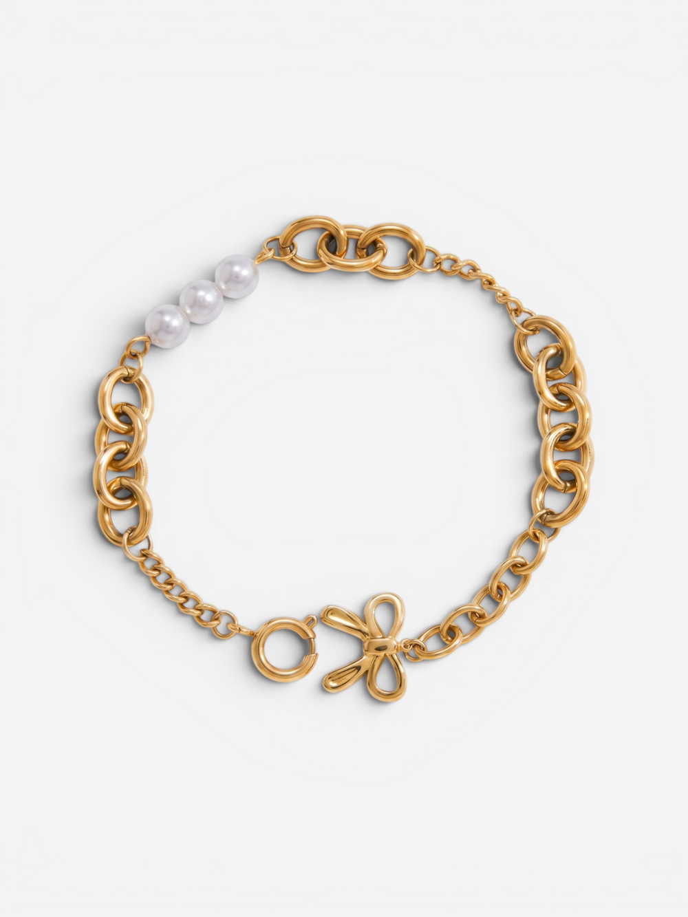 Elodie Bow & Pearl Bracelet