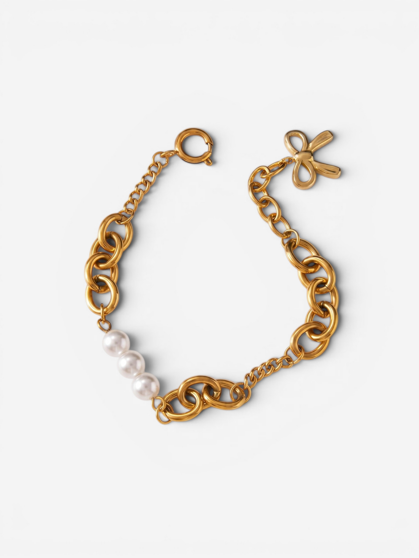 Elodie Bow & Pearl Bracelet