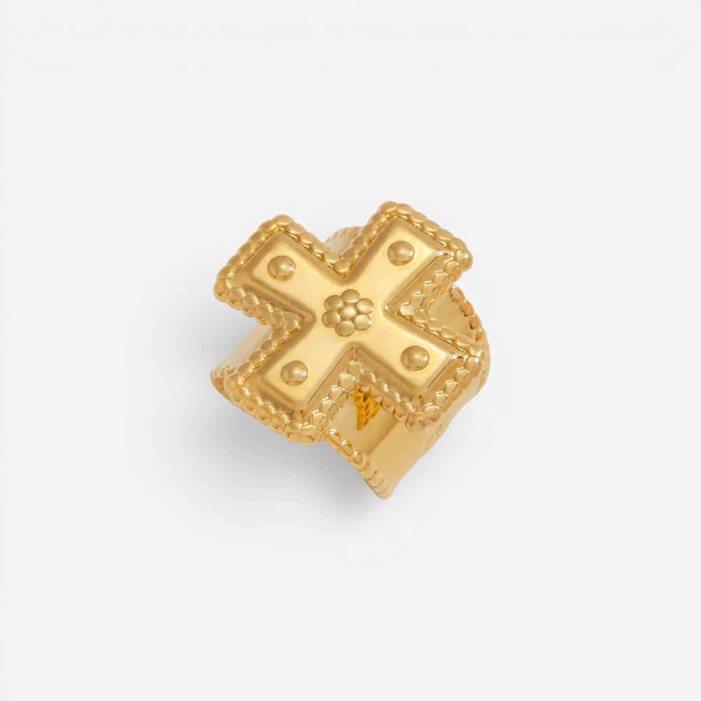 Helena Byzantine Cross Signet Ring