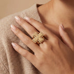 Helena Byzantine Cross Signet Ring