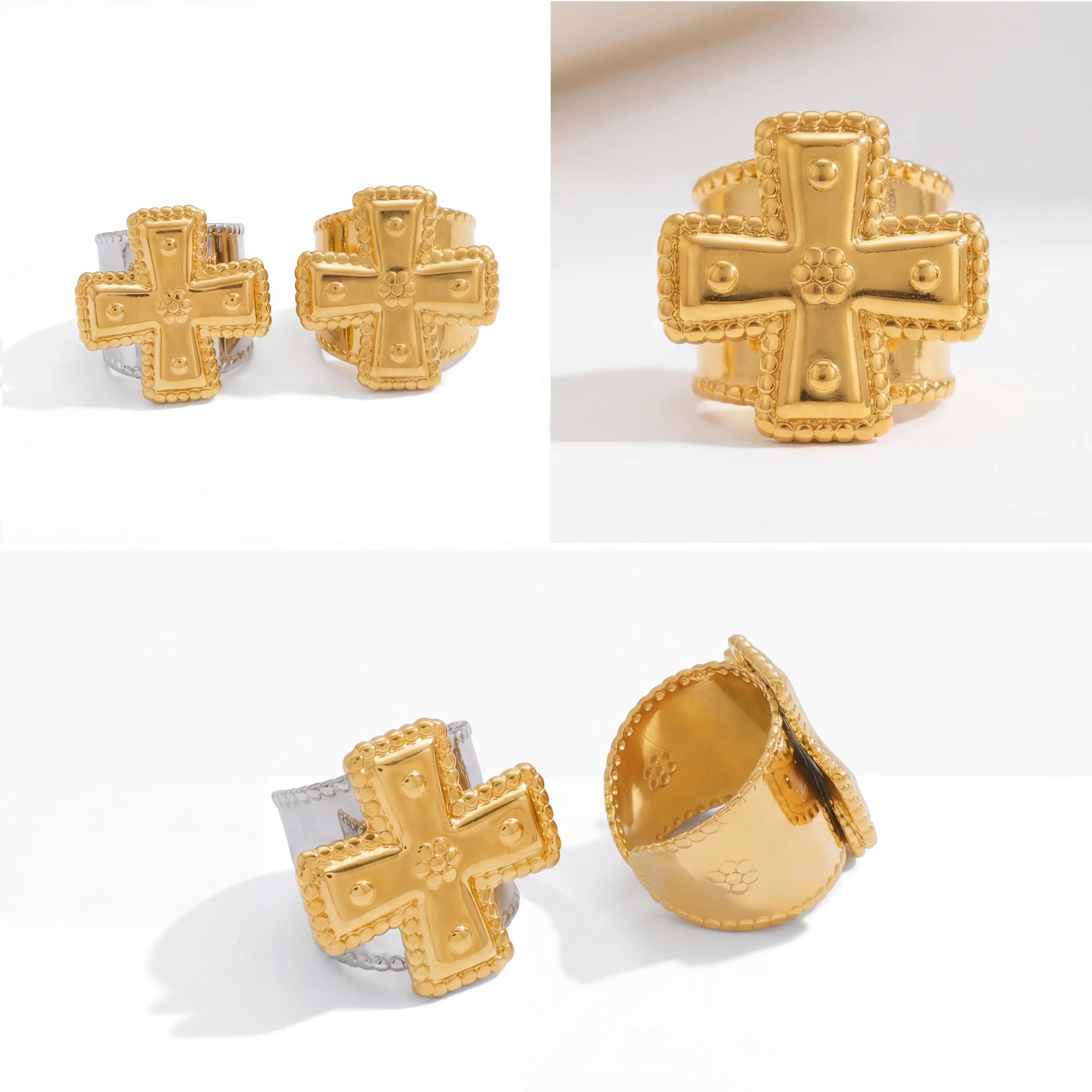 Helena Byzantine Cross Signet Ring
