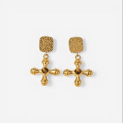 Jupiter Byzantine Cross Earrings