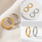 Gold and silver diamond-cut texture earrings collection, aesthetic sparkly hoops display, affordable luxury jewelry gifts 2026.