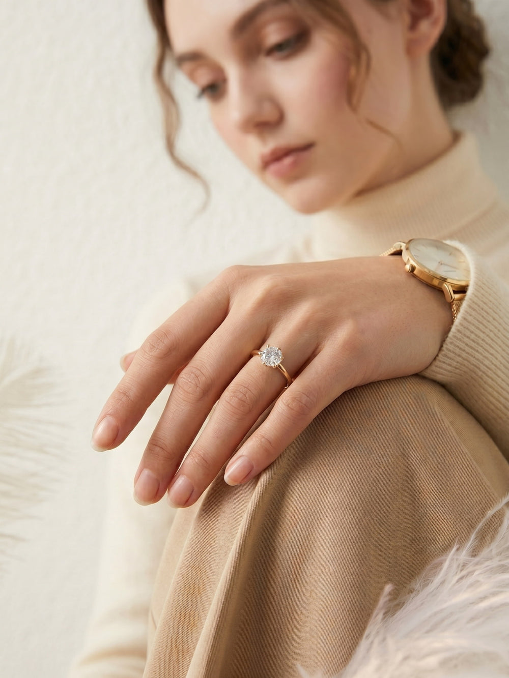 Lyra Solitaire Ring
