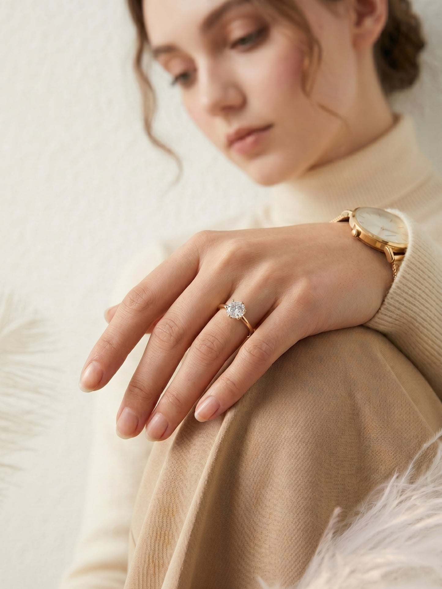 Lyra Solitaire Ring