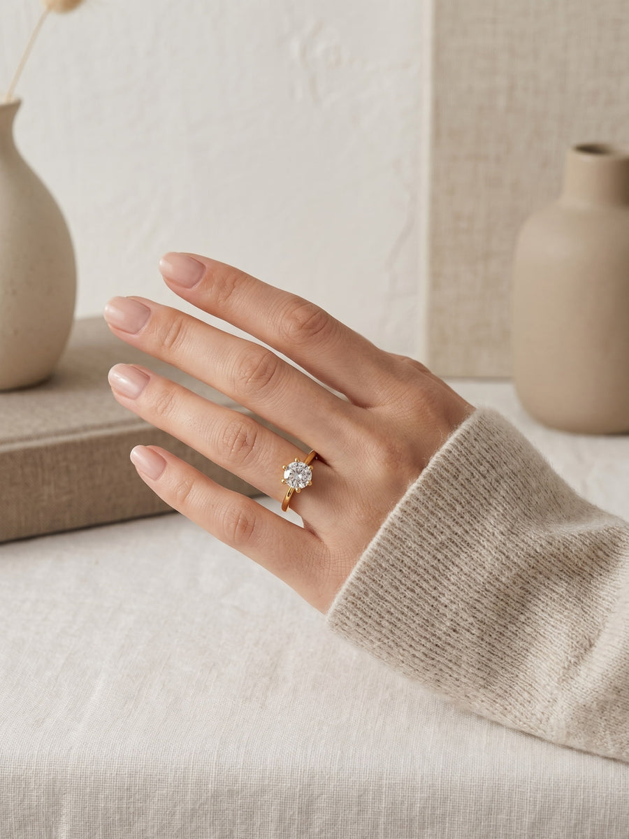 Lyra Solitaire Ring