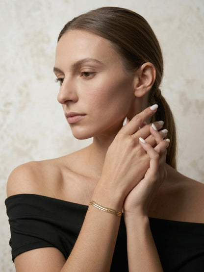 Lyra Triple Snake Bracelet Gold