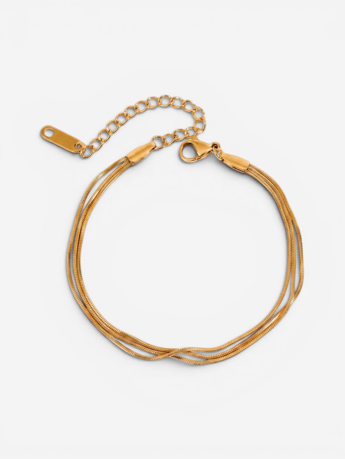 Lyra Triple Snake Bracelet Gold