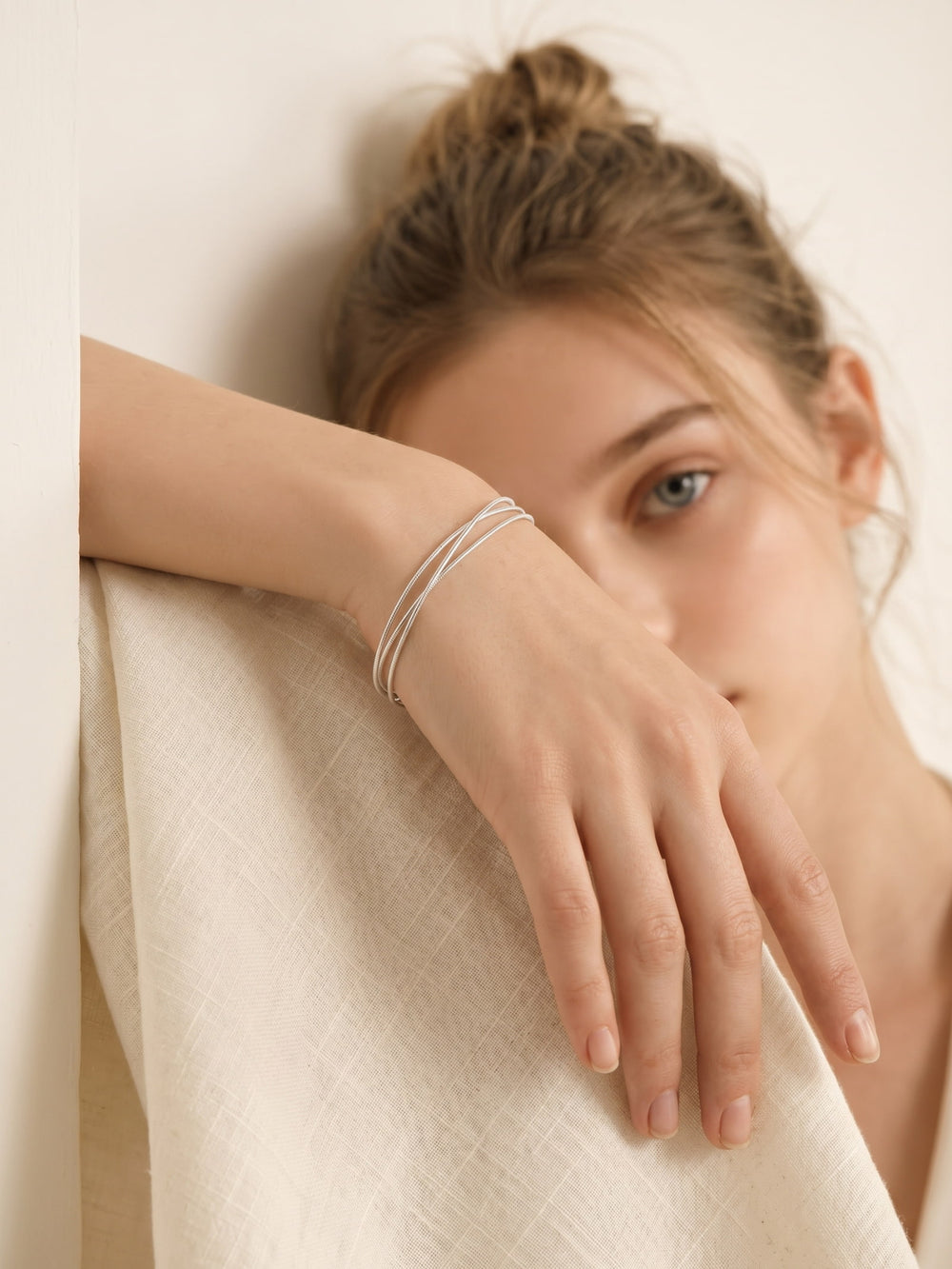 Lyra Triple Snake Bracelet Silver
