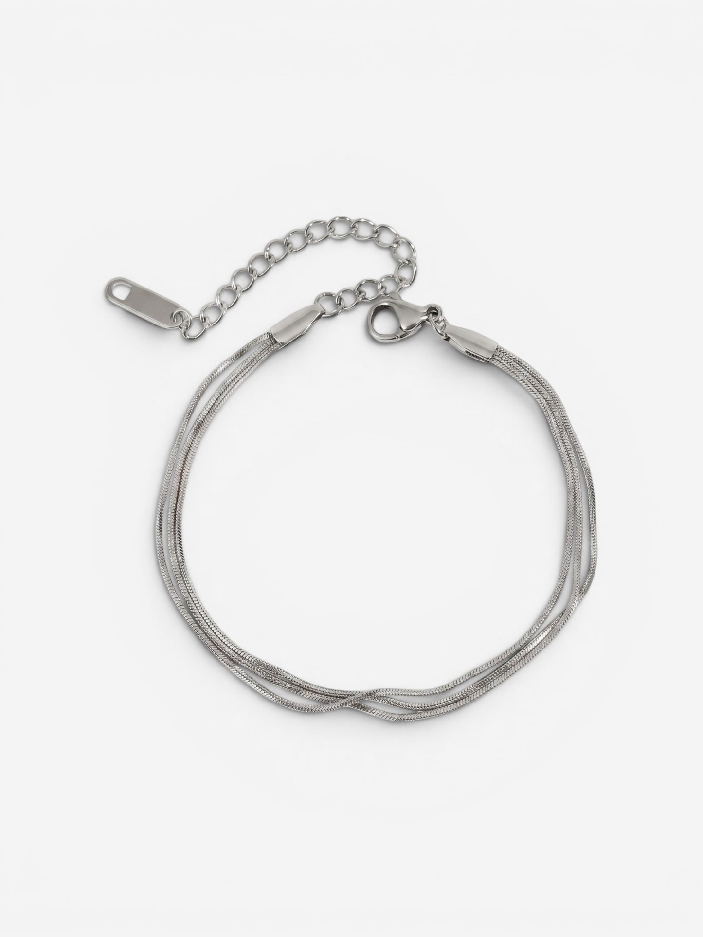 Lyra Triple Snake Bracelet Silver