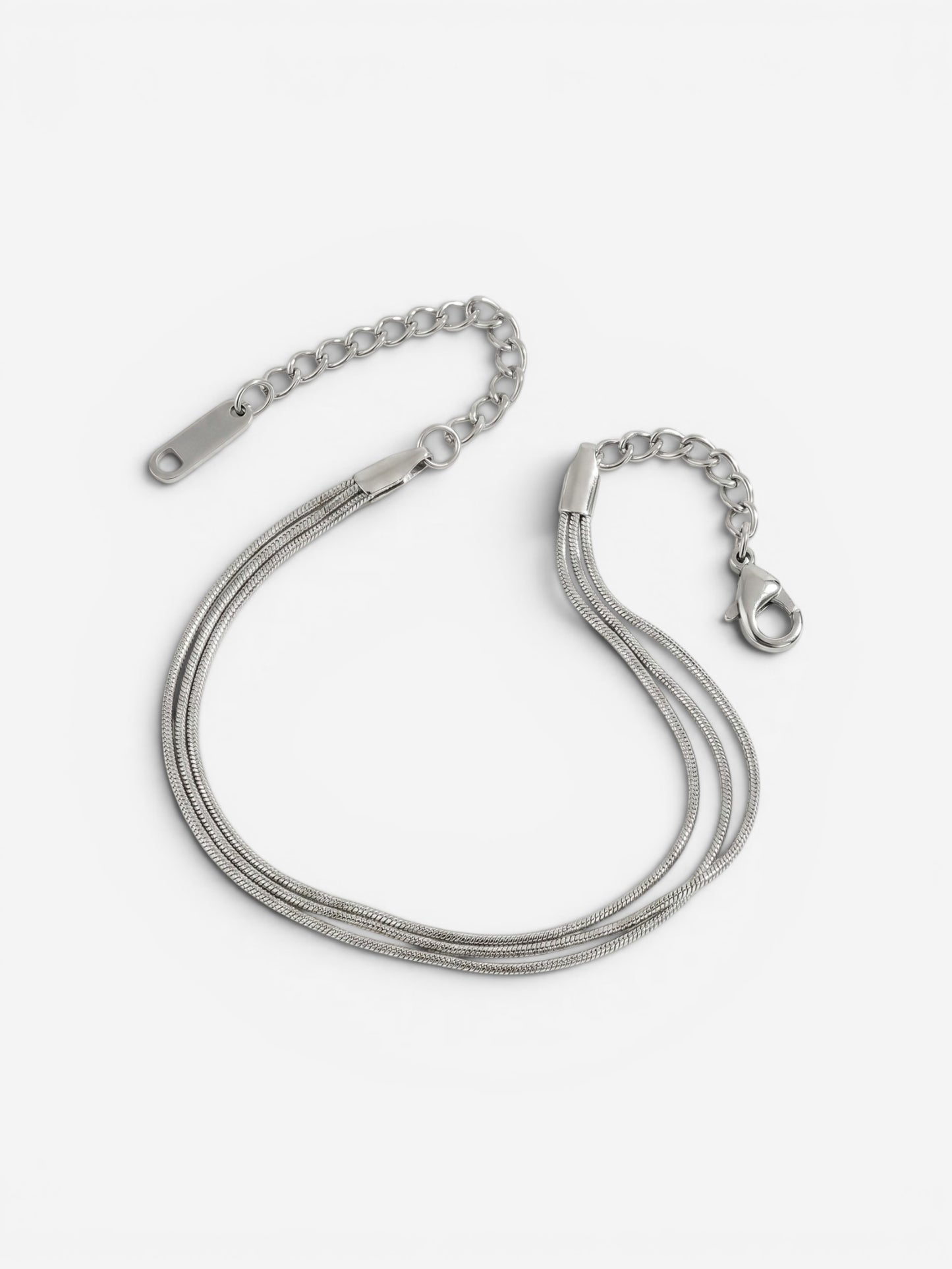 Lyra Triple Snake Bracelet Silver