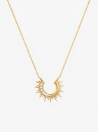 Radiant Sunburst Arc Necklace