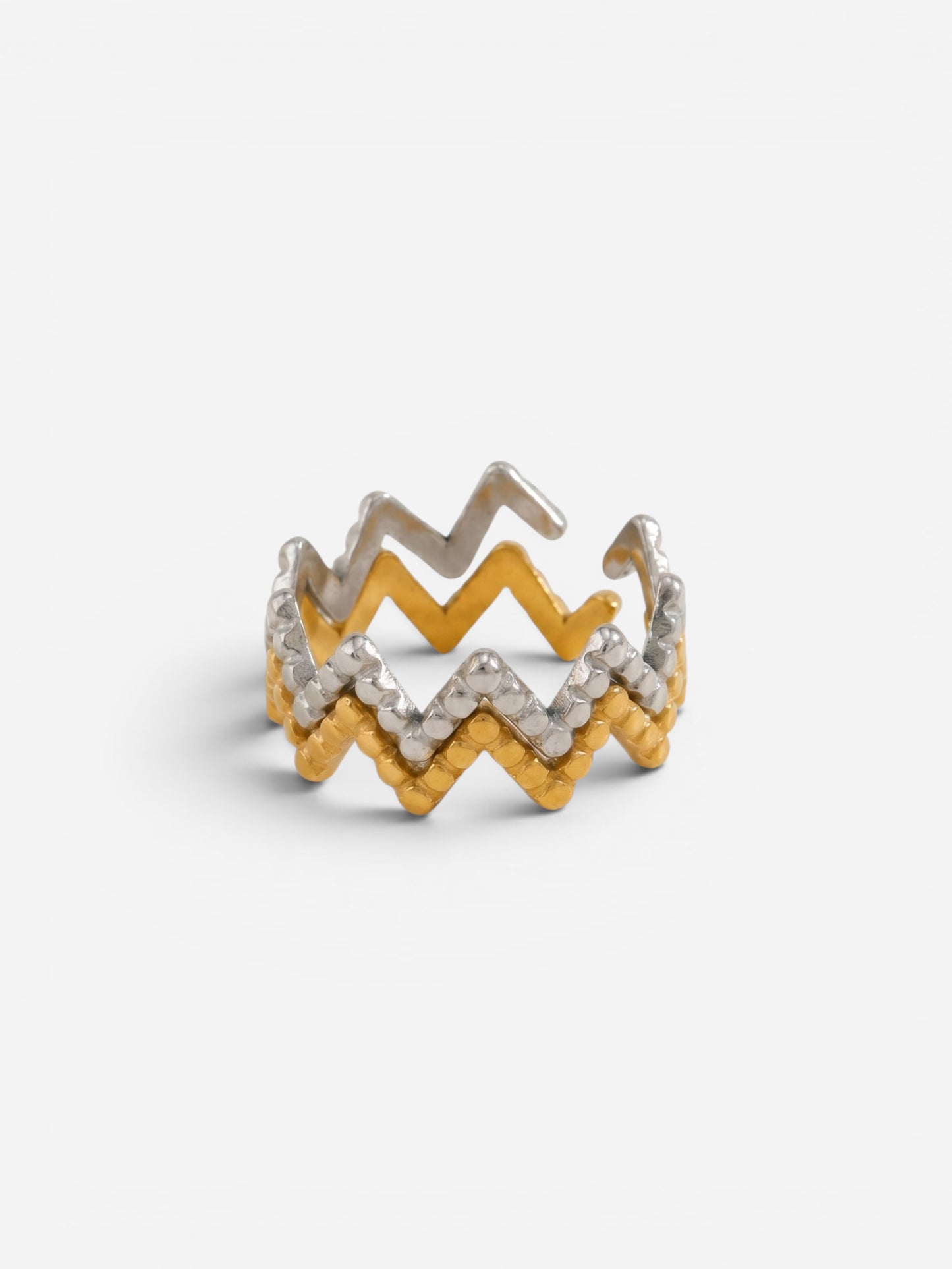 Rhythm Zig-Zag Ring Gold