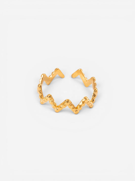 Rhythm Zig-Zag Ring Gold