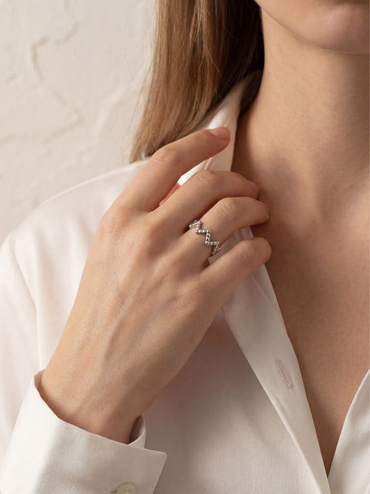 Rhythm Zig-Zag Ring Silver