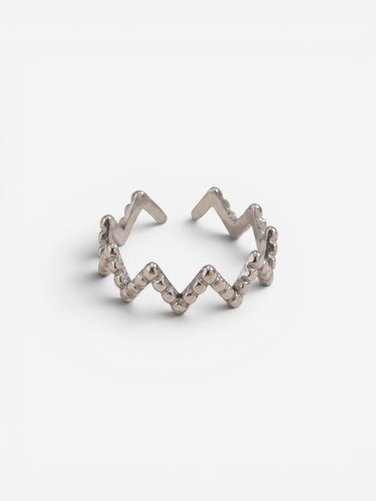 Rhythm Zig-Zag Ring Silver
