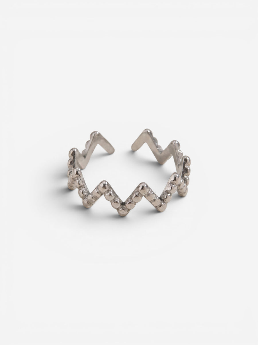 Rhythm Zig-Zag Ring Silver