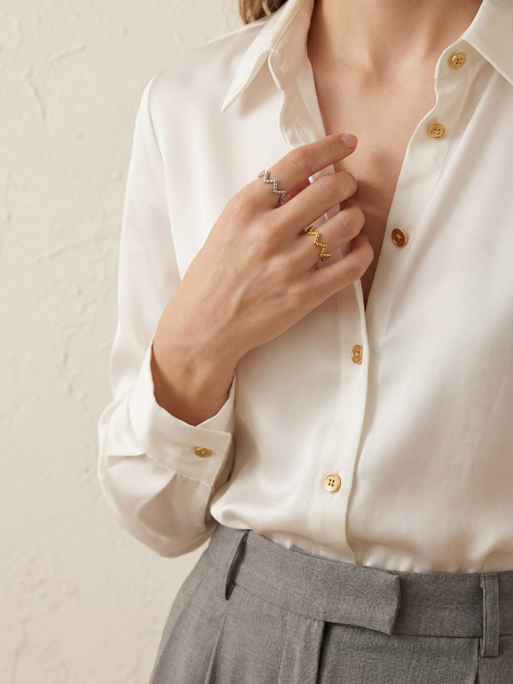 Rhythm Zig-Zag Ring Silver