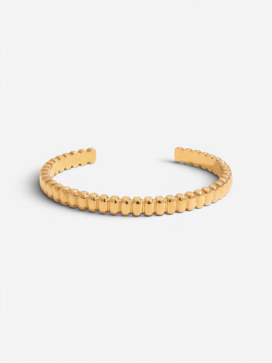 Selene Beaded Cuff Gold