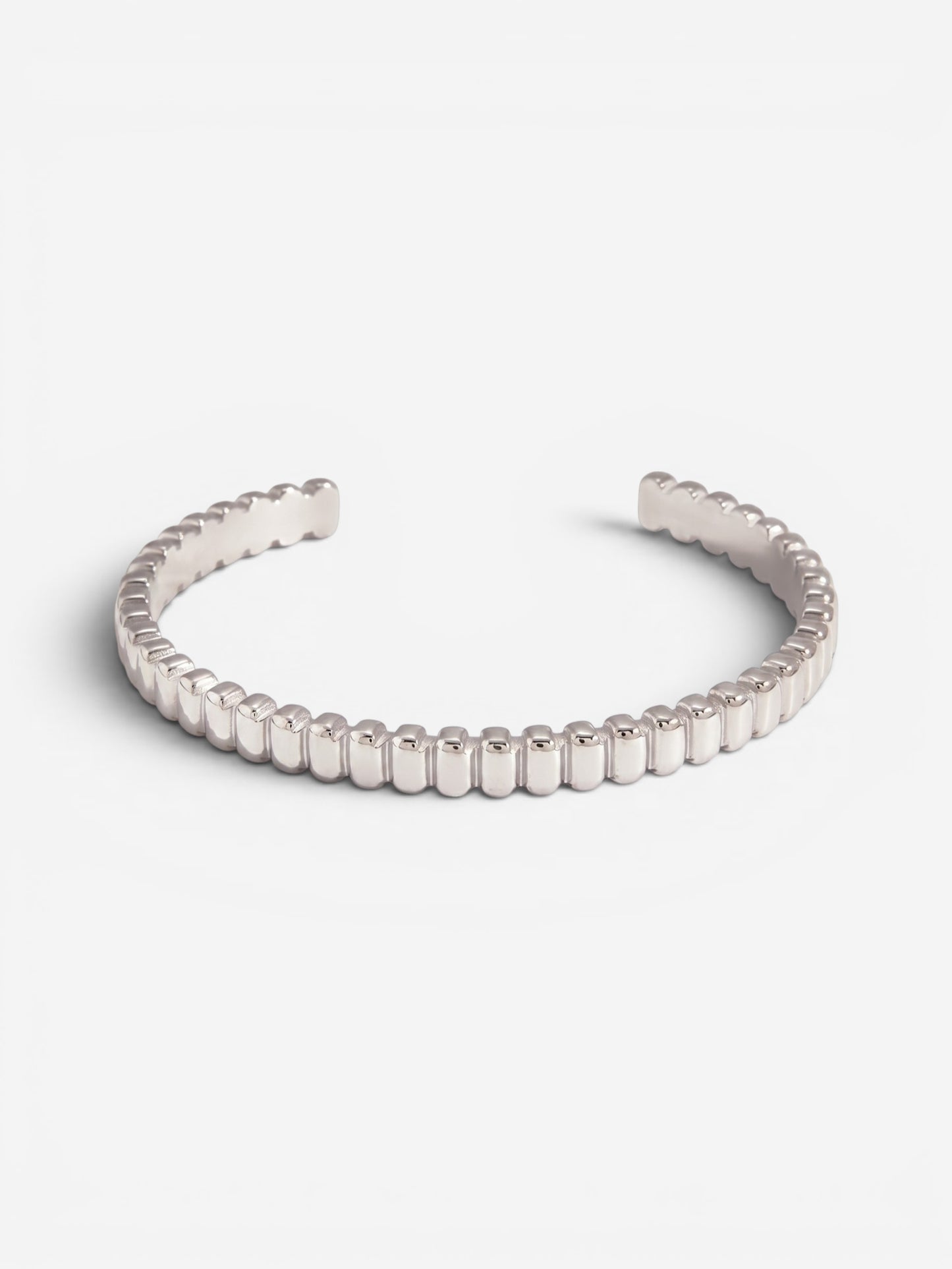 Selene Beaded Cuff Silver