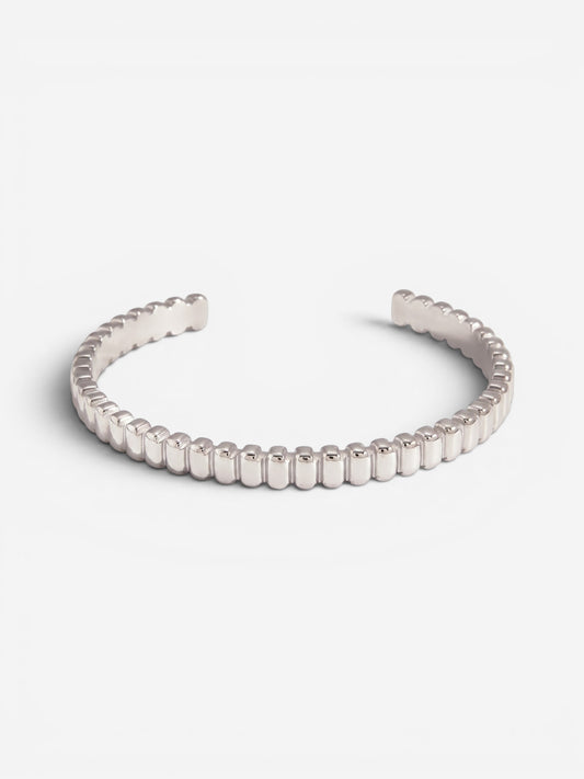 Selene Beaded Cuff Silver