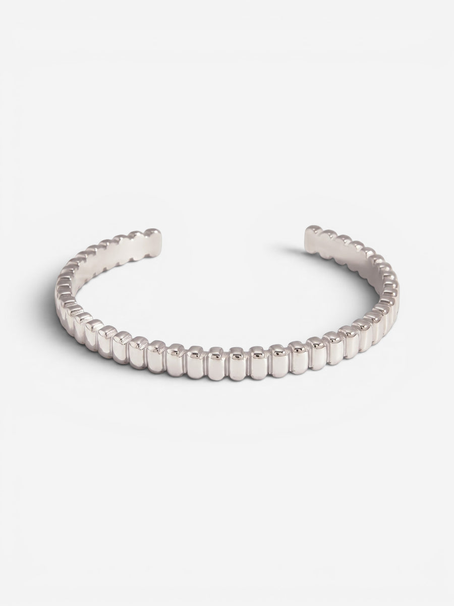 Selene Beaded Cuff Silver