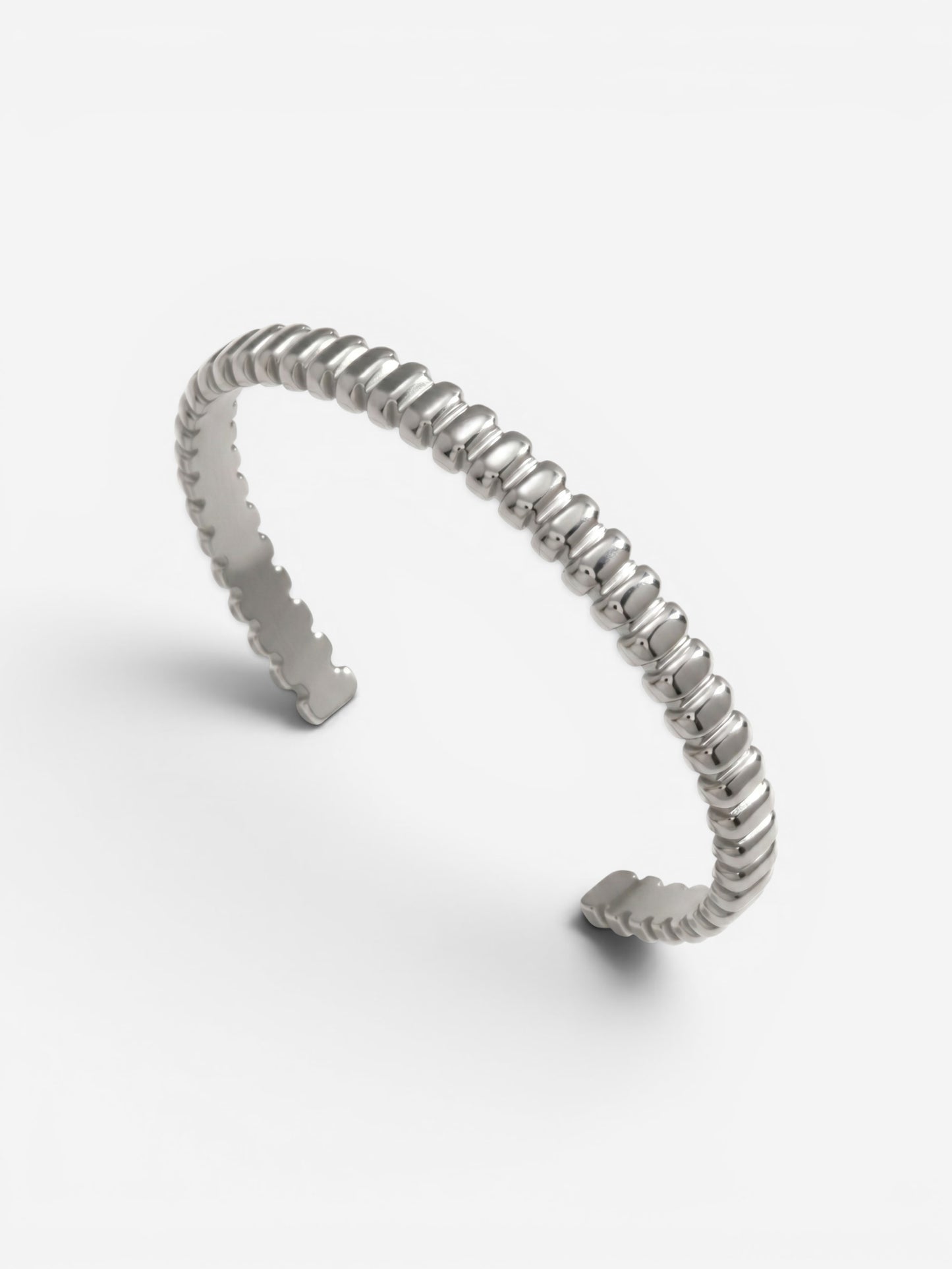 Selene Beaded Cuff Silver