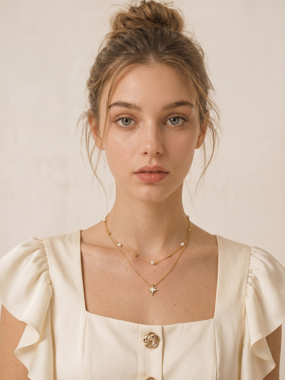 Thalassa Pearl Star Layered Necklace