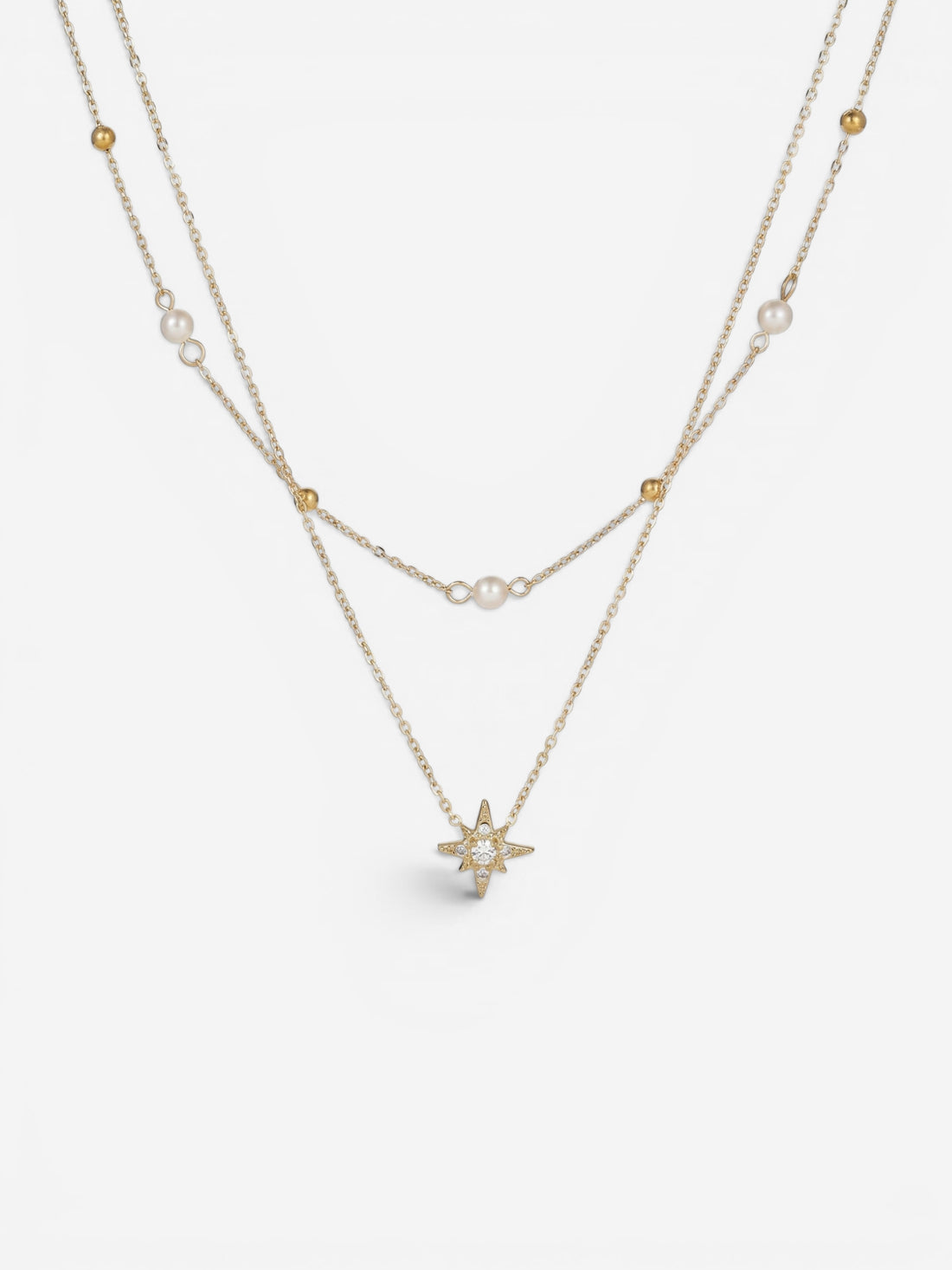 Thalassa Pearl Star Layered Necklace