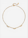 Trinity Crystal Paperclip Necklace