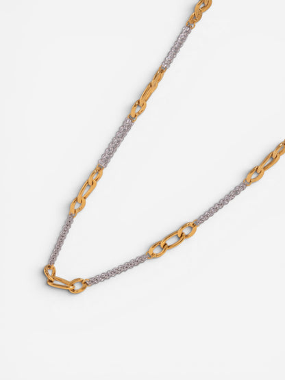 Vesper Two-Tone Mixed Chain Necklace