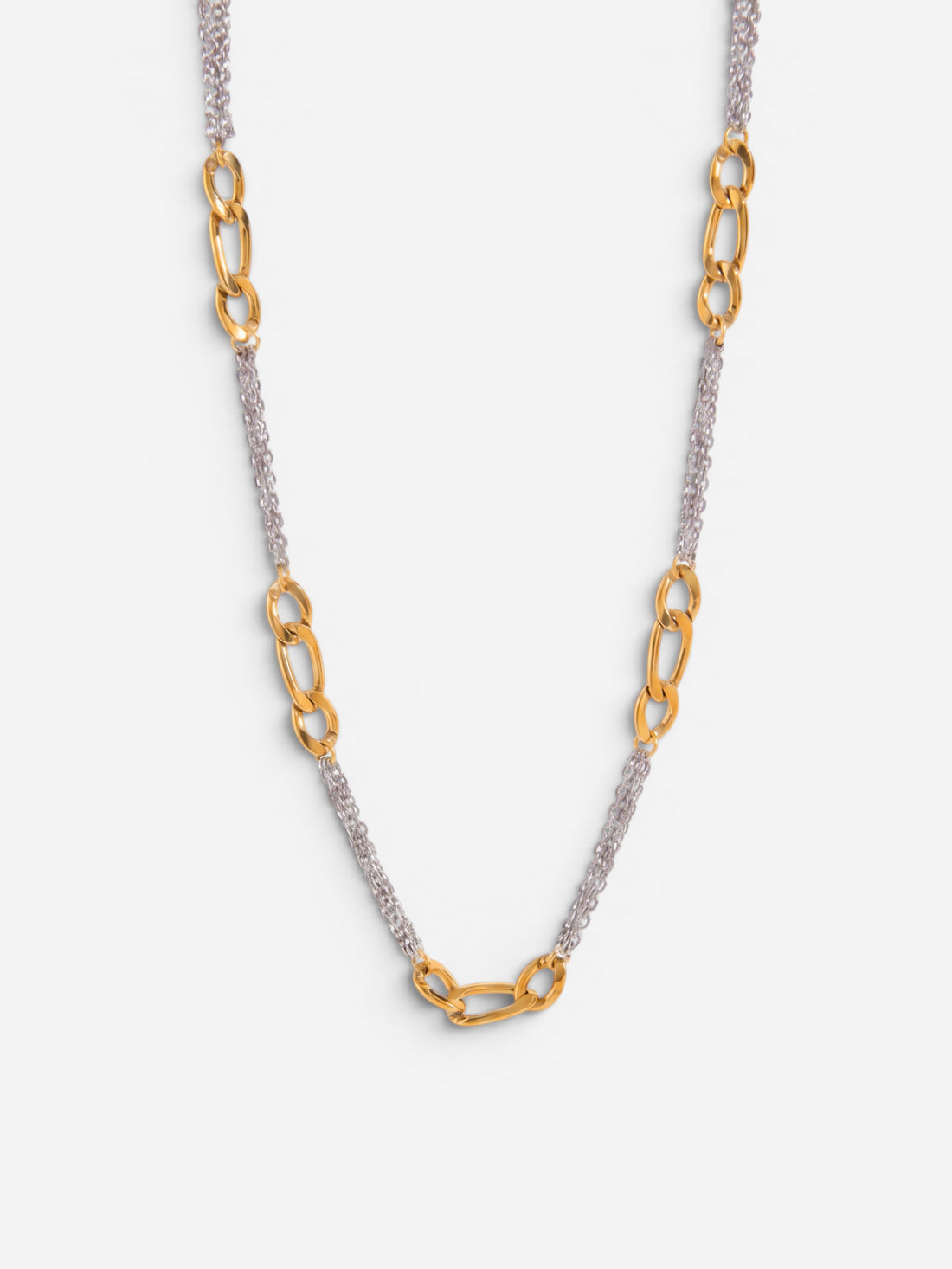 Vesper Two-Tone Mixed Chain Necklace