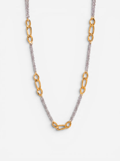 Vesper Two-Tone Mixed Chain Necklace
