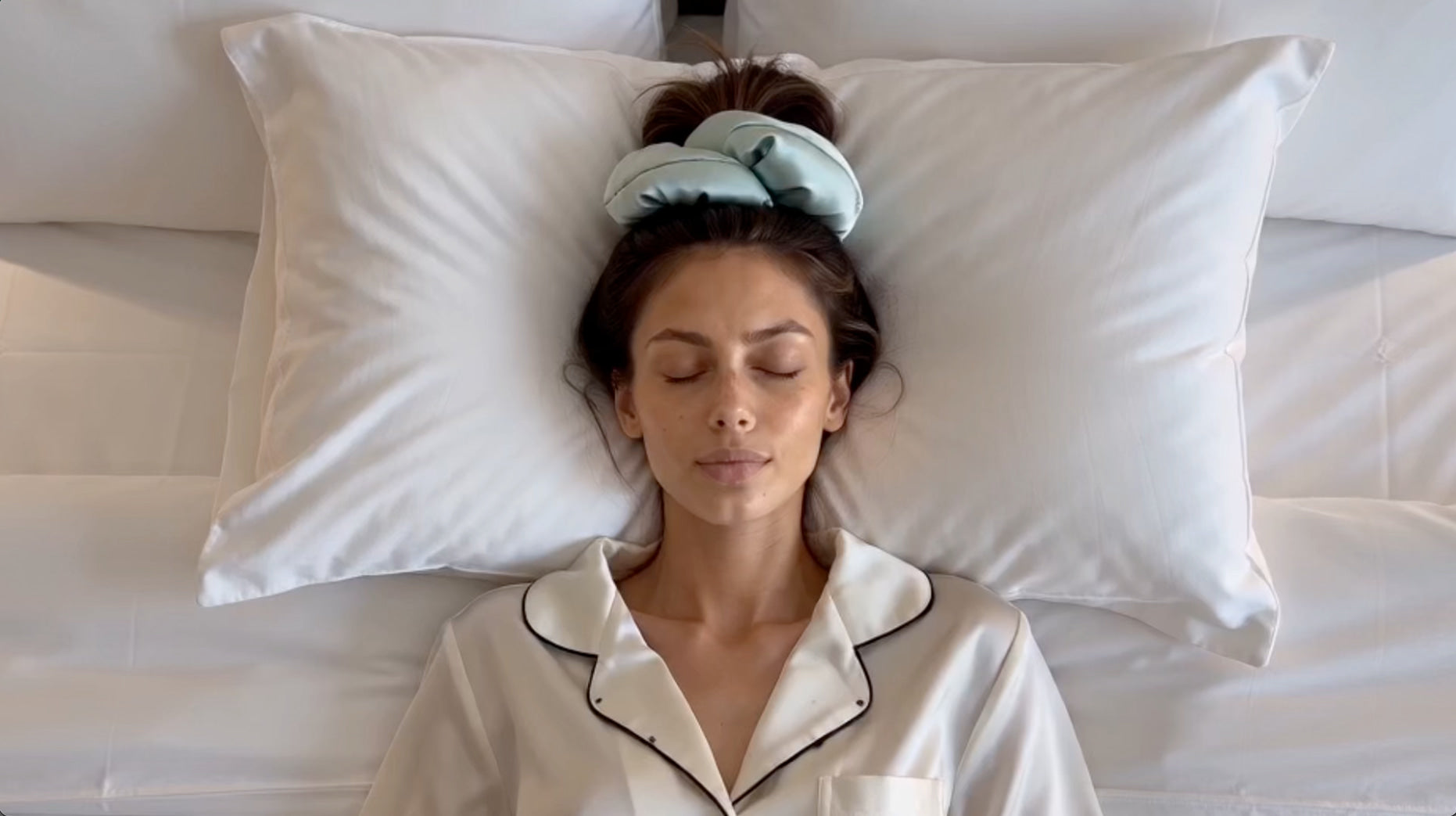 Form Silk Pillow Scrunchie worn in a hairstyle