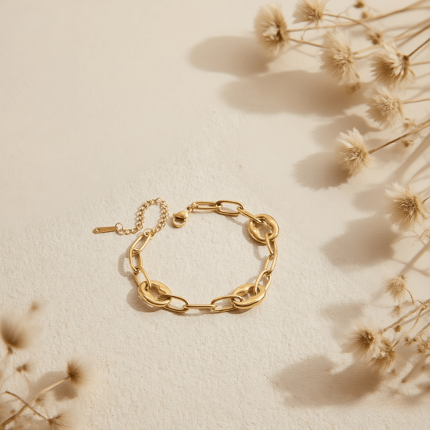 Chunky Gold Link Bracelet | Bold Statement Cuff Bracelet