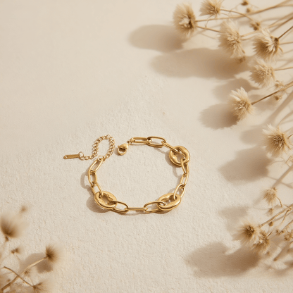 Chunky Gold Link Bracelet | Bold Statement Cuff Bracelet