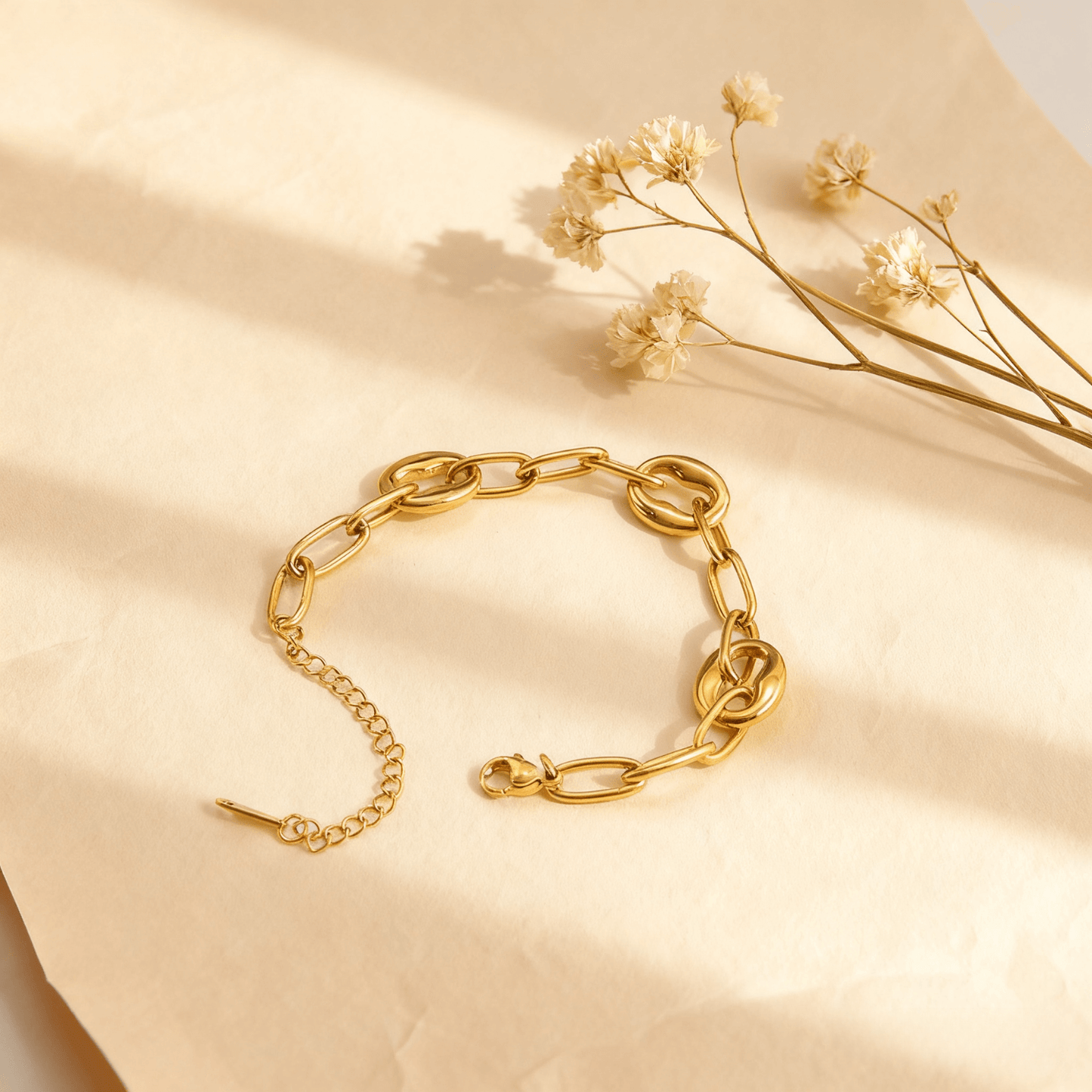 Chunky Gold Link Bracelet | Bold Statement Cuff Bracelet