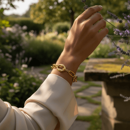 Chunky Gold Link Bracelet | Bold Statement Cuff Bracelet