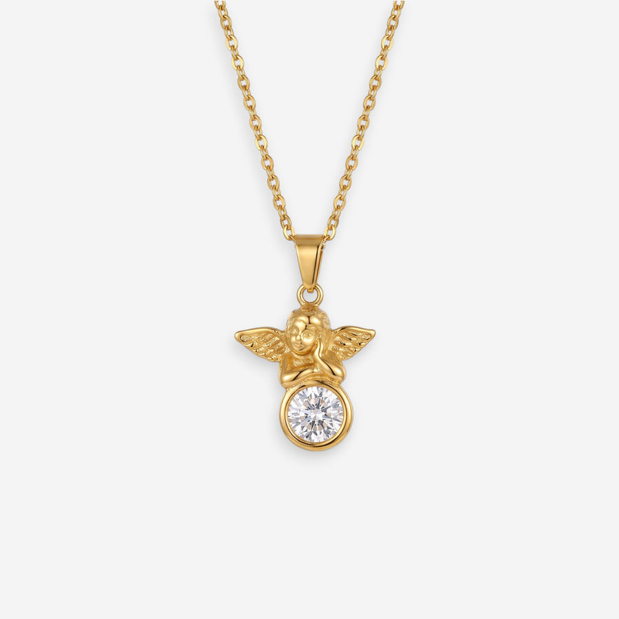 Evangeline Angel Pendant Necklace