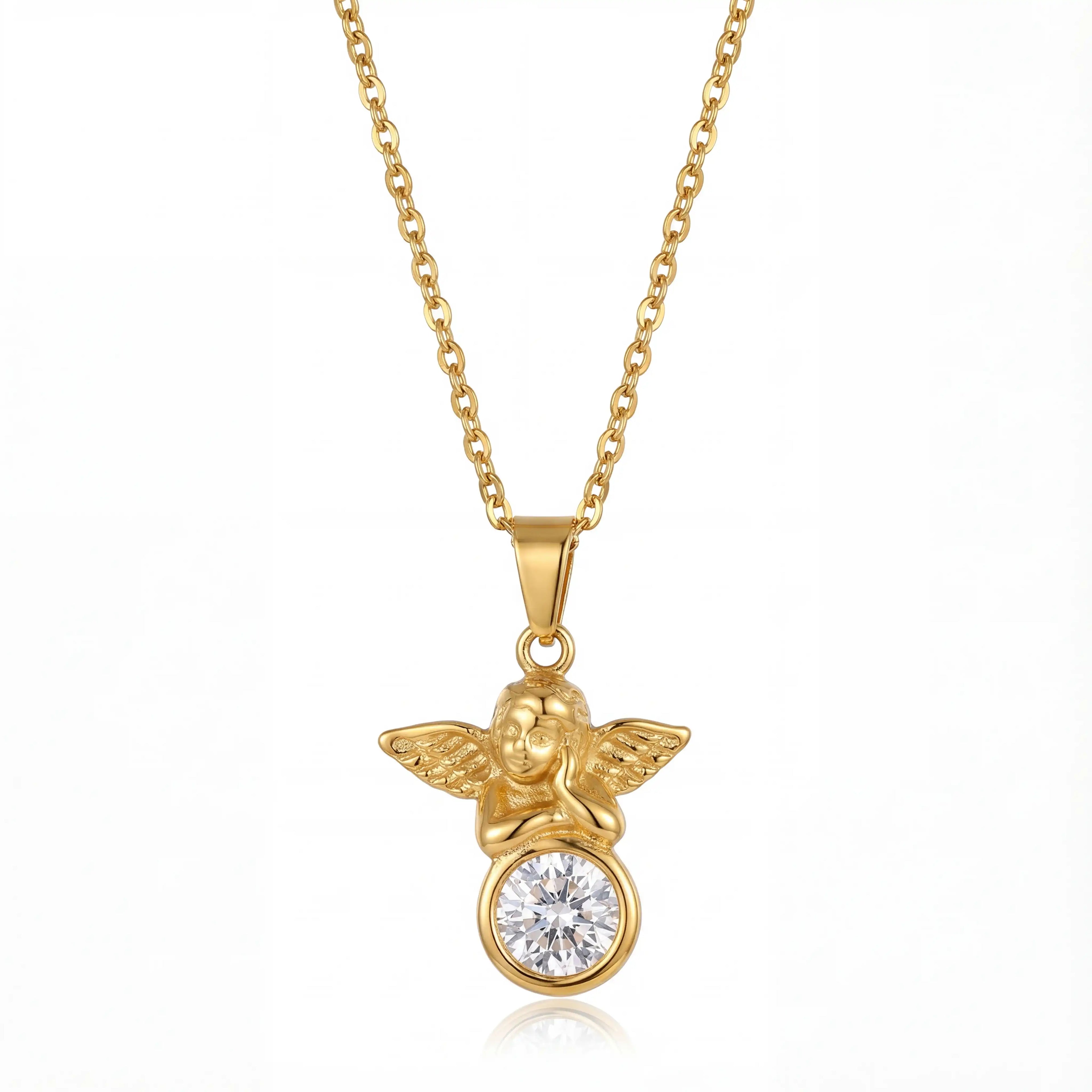 Evangeline Angel Pendant Necklace