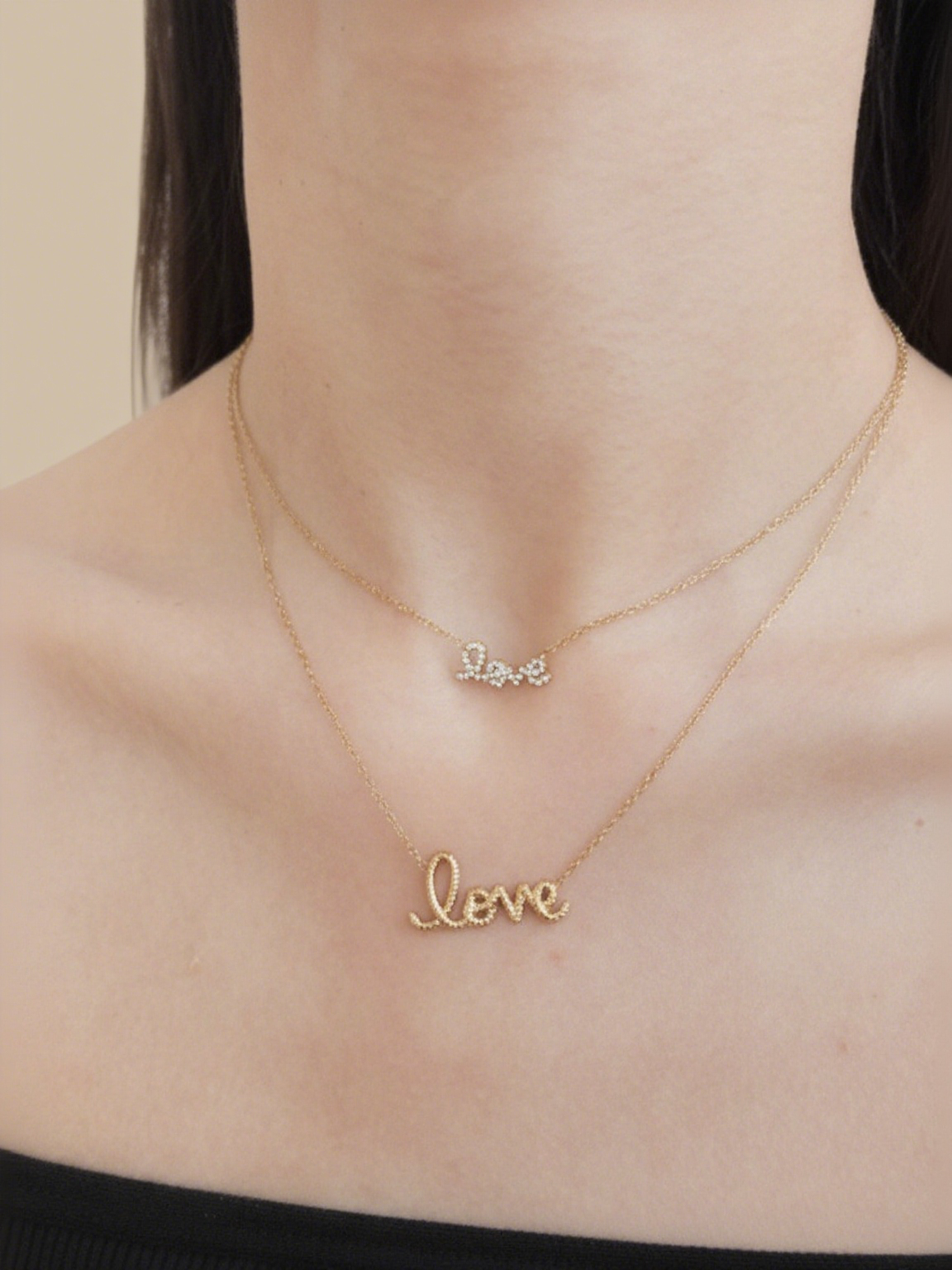 Golden Love Letter Necklace Secondary image